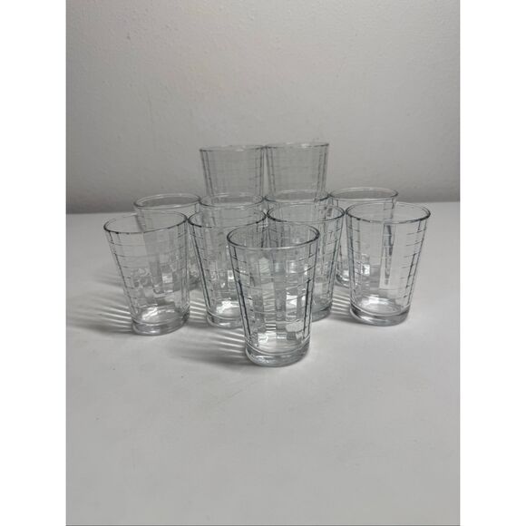 Pasabahce Set of 11 Block Optic Window Glasses Tumbler 9-4 Oz 2-8 Oz - Picture 1 of 11